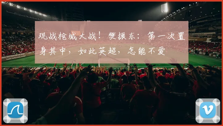 观战枪城大战！樊振东：第一次置身其中，如此英超，怎能不爱